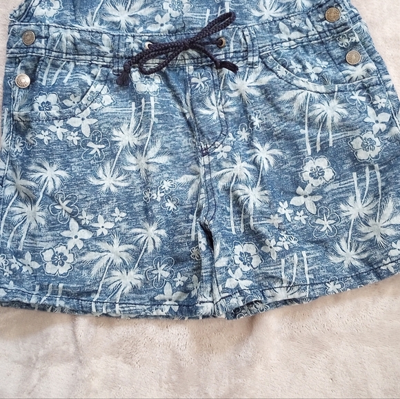 Vintage Y2K Union Bay Tropical Print Shorts Romper M - Picture 2 of 8